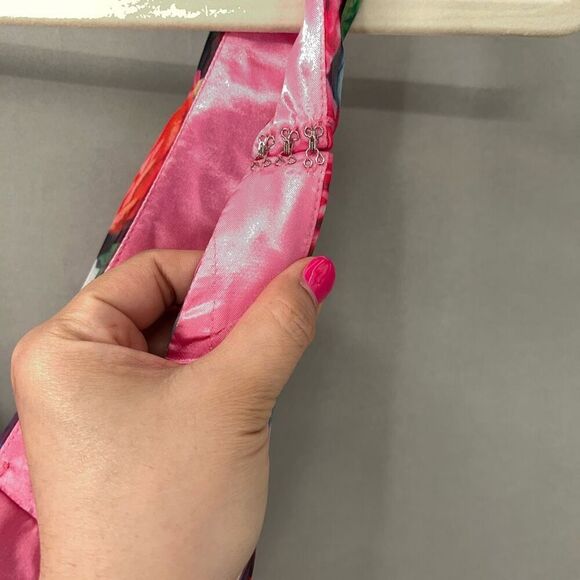 $598 Mac Duggal Floral Long Gown Womens 2 Romantic Boho Whimsical Fairycore - Picture 13 of 15